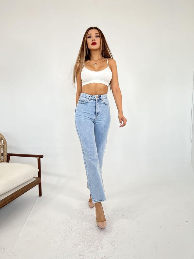 Jean Évasé Bleu Clair Essential