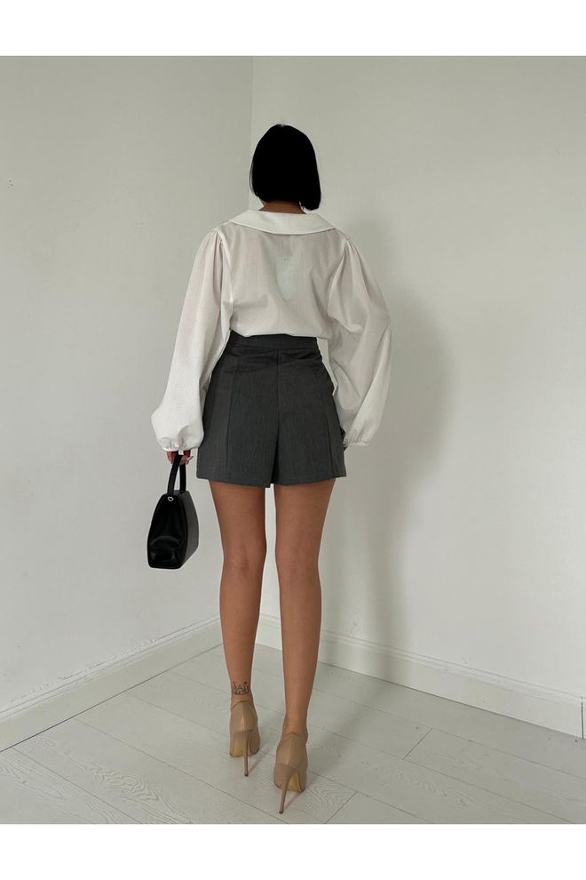 Short Tailleur Charme Gris