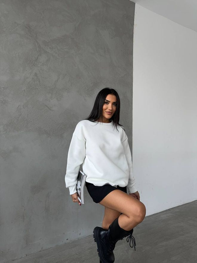Sweat Blanc Minimaliste