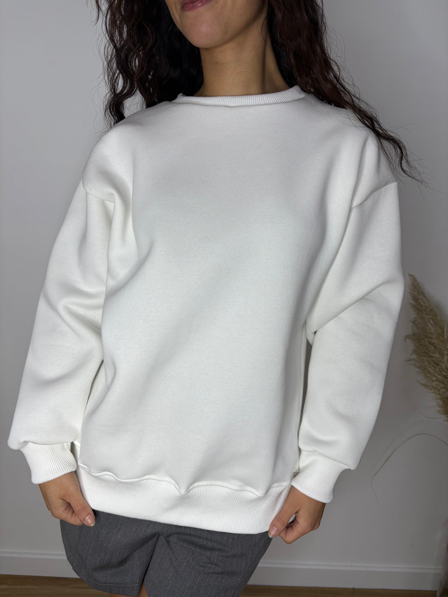 Pull blanc oversize
