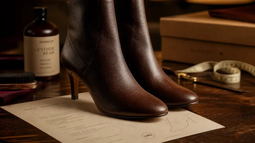 Cassy bottes : cuir certifié LWG, talon 8 cm et pointures 36 à 41
