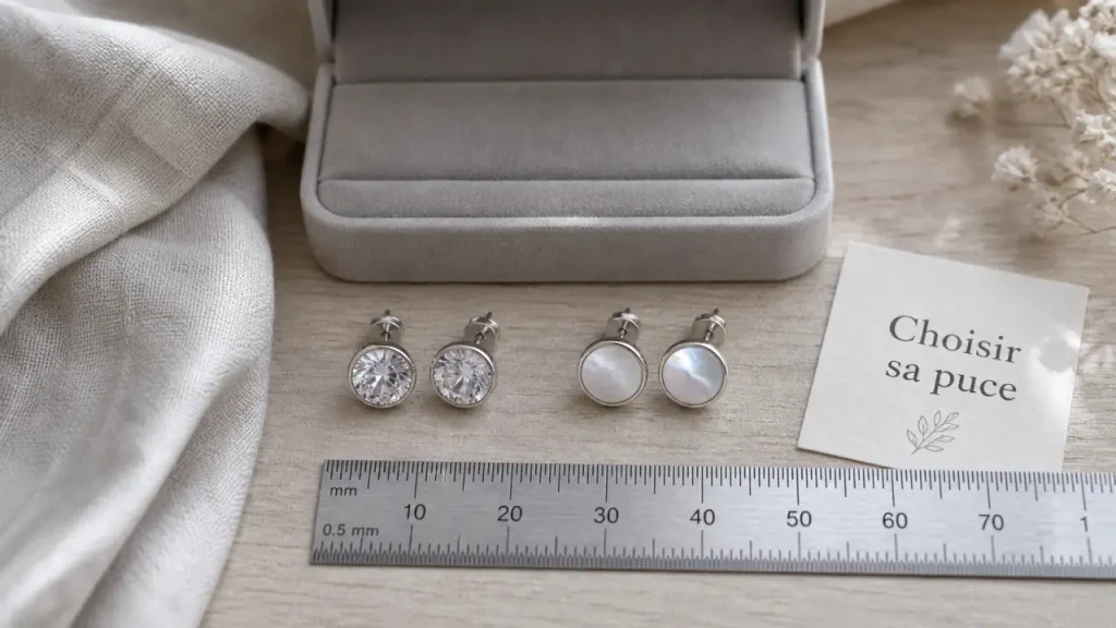 Boucles d’oreilles puces : taille, matières et rendu, les critères qui changent tout
