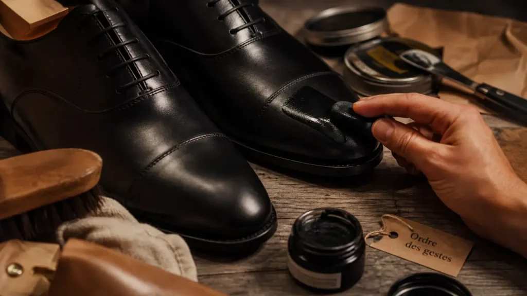 Crème nourrissante ou cirage : la méthode simple pour une chaussure cirée sans résidus
