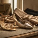 Chaussures dorees femme, escarpins et sandales dorées pour mariage et soirée