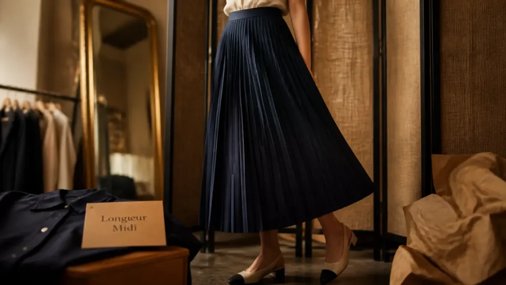 Jupe plissée : les longueurs, hauts et chaussures qui ne tassent pas la silhouette