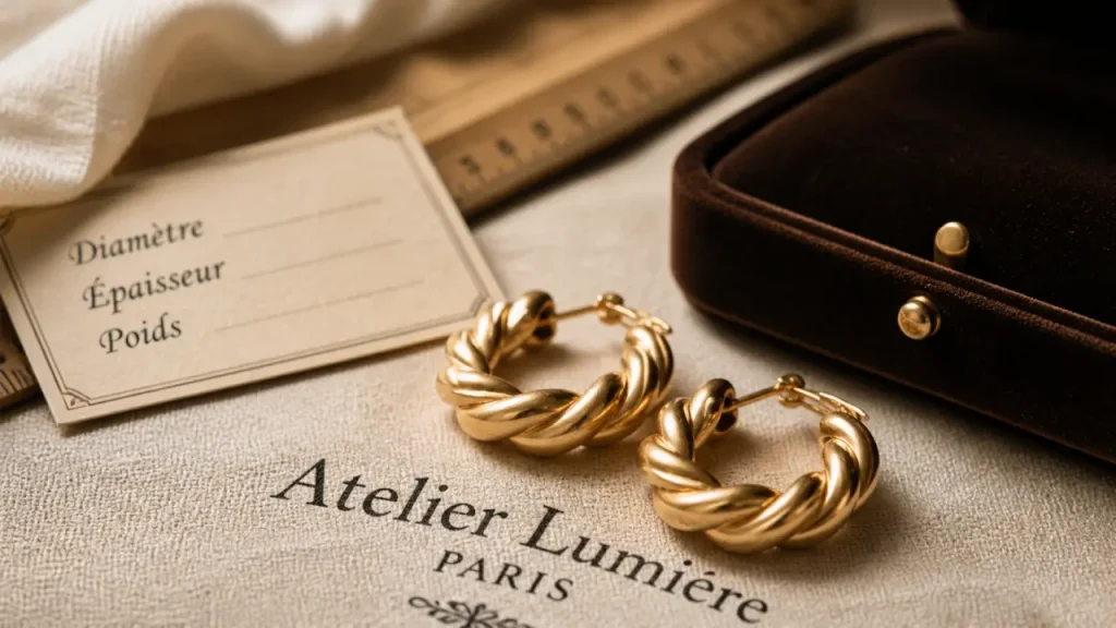 Créoles torsadées : le diamètre, le poids et la matière font la différence