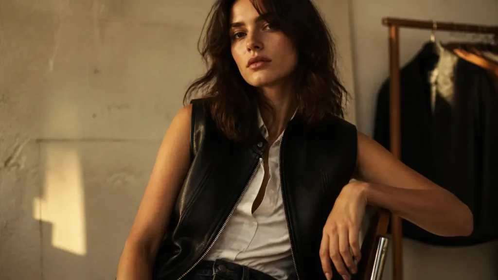 Gilet cuir sans manche femme : biker, cuir d’agneau ou fourrure, les détails qui comptent