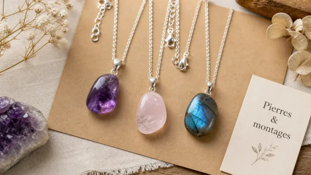 Pendentifs pierres naturelles : pierre roulée, argent 925 et chakras pour choisir le bon bijou