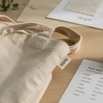 Tote bag coton bio avec labels GOTS et marquage origine