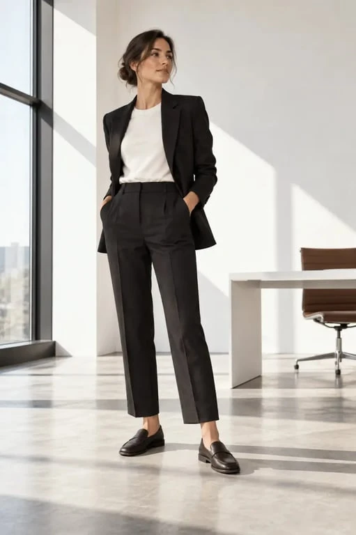 Chaussures barefoot femme élégantes portées au bureau