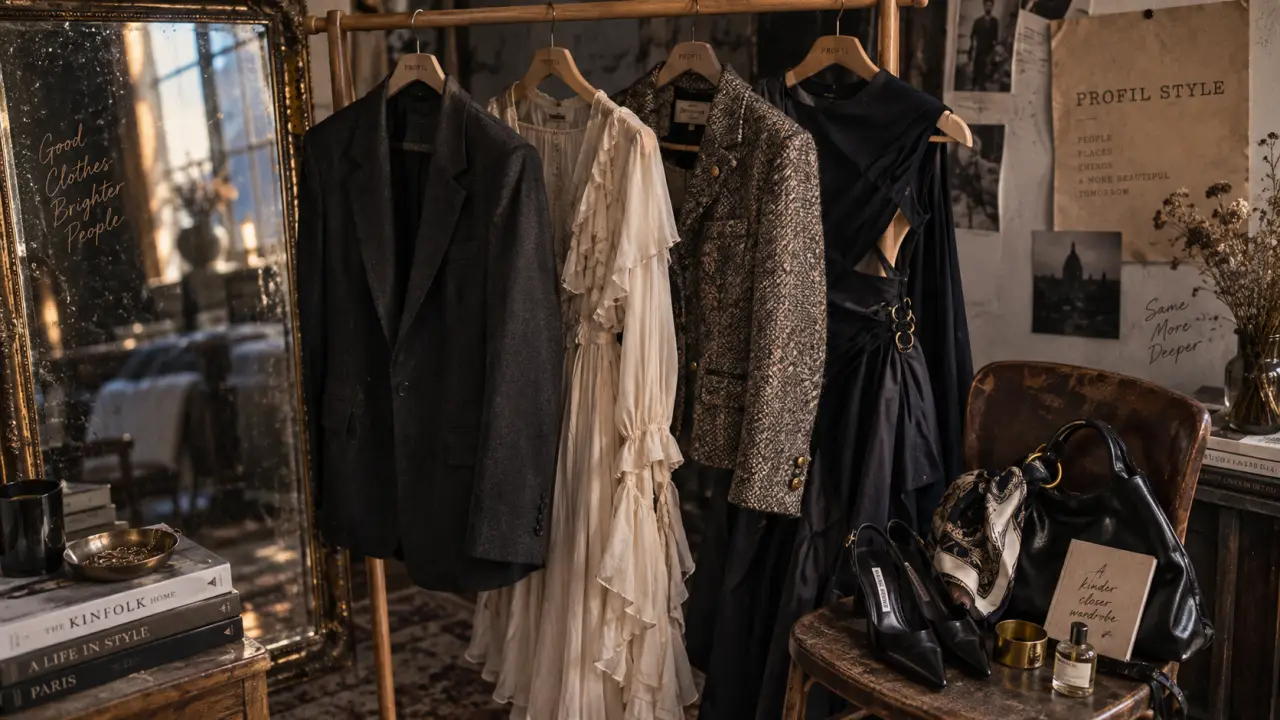 Quel est mon style vestimentaire ? Quatre profils mode en tenues sur cintres
