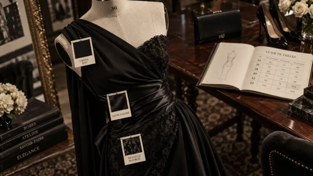 Robe noire de soirée : choisissez la brillance selon l’occasion et la coupe