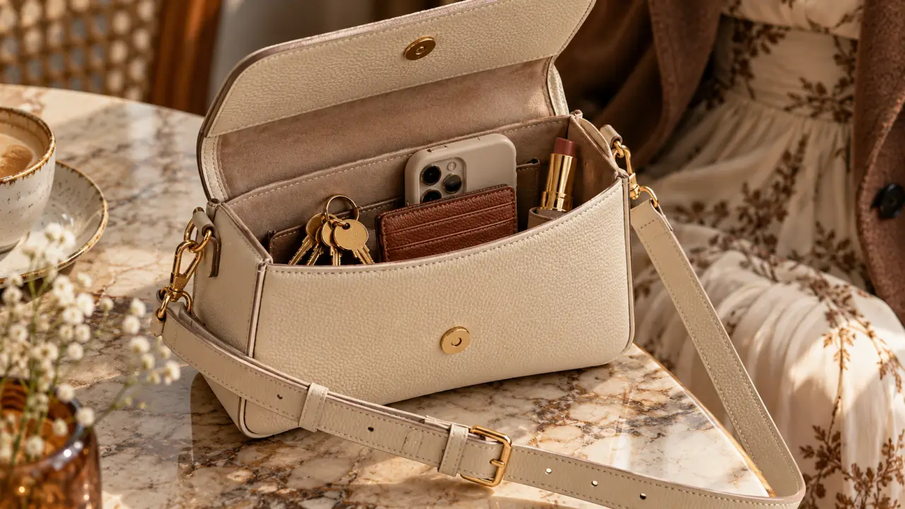 Petit sac à main en cuir, essentiel et élégant