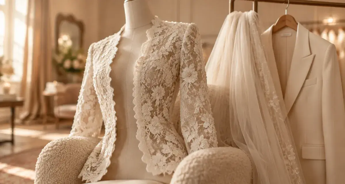 Veste mariage femme en dentelle pour couvrir les épaules et préserver la robe