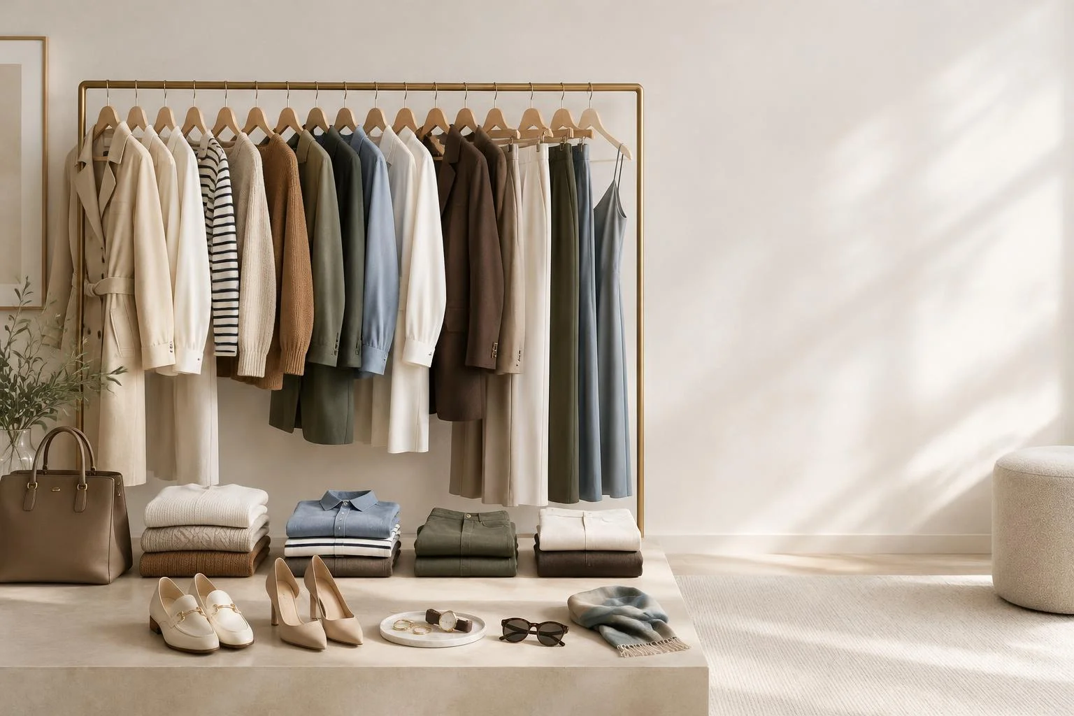 Vestiaire féminin élégant : 30 pièces, 5 couleurs